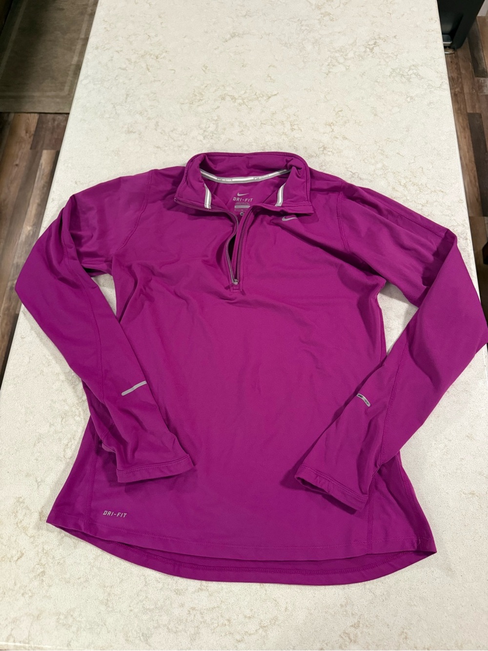 NWOT Nike Magenta Dri-FIT Long-Sleeve Quarter-Zip Top